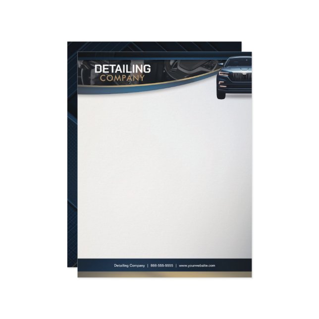Car Detailing | Auto Cleaning Services |  Letterhead (Front/Back In Situ)