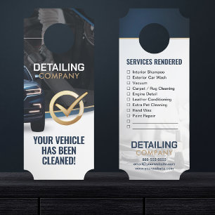 Car Detailing Auto Cleaning Services Window Hanger
