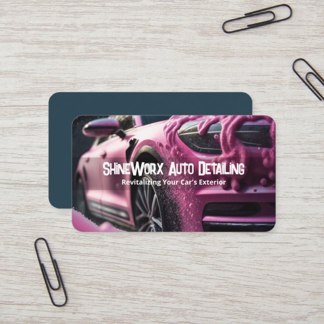 Car Detailing Business Card (Front/Back In Situ)