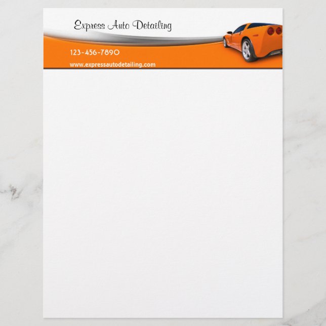 Car  Detailing Letterhead (Front)