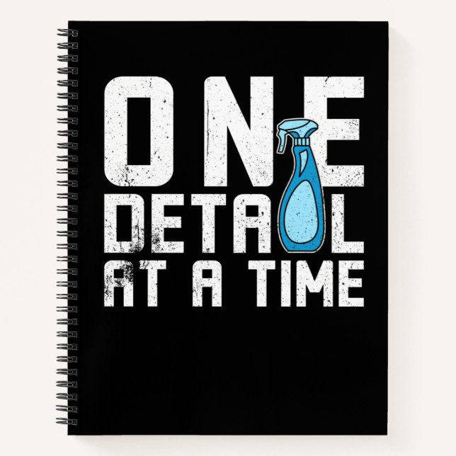 Car Detailing One Detail at a Time Notebook (Front)