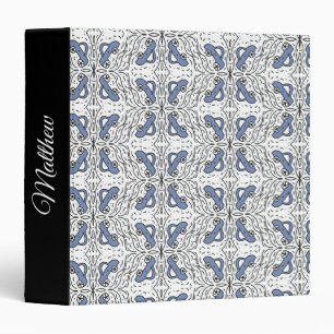 Car Doodles Blue Planner Homeschool Portfolio Binder