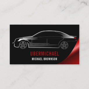 Car Driver Black burgundy Auto Repair Rent Business Card