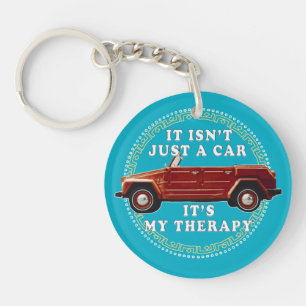car driving is therapy keychain