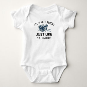 Car Engine Block   Mechanic Dad   Future Mechanic Baby Bodysuit
