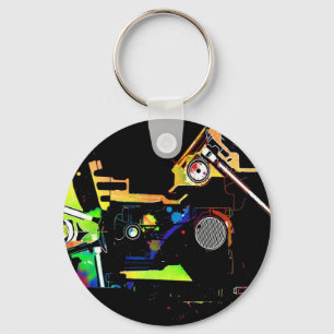 Car engine keychain