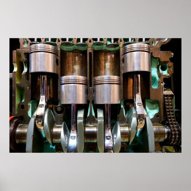 car engine pistons poster (Front)
