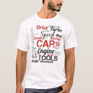 Car Enthusiast Word Cloud T-Shirt