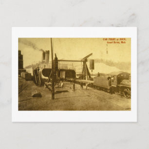 Car Ferry at Dock, Grand Haven, Michigan Postcard