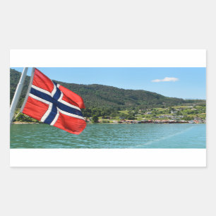 Car ferry in Norway rectangular sticker
