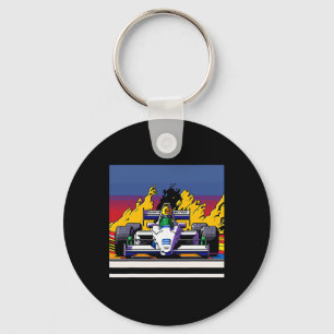 Car For Mechanic Sports Fan Retro 90s Video Game 1 Keychain