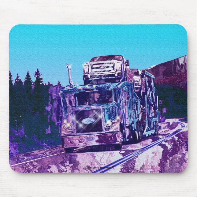 CAR FREIGHTER BIG RIG TRUCKERS Mousepad (Front)