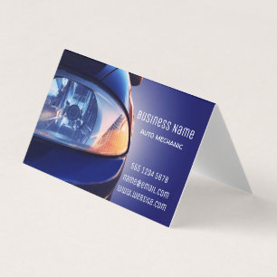 Car front view business card