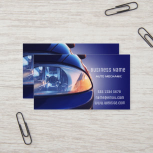 Car front view business card