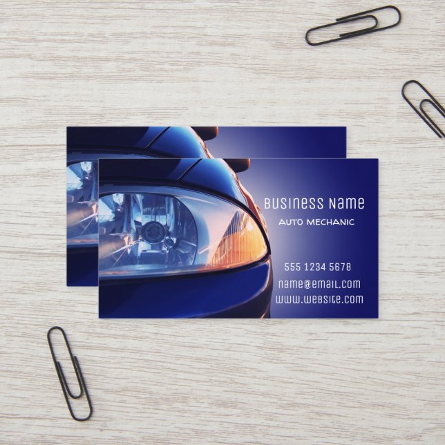 Car front view business card (Front/Back In Situ)