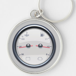 Car Fuel Temperature Metre KeyChain