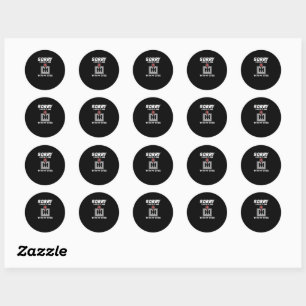 Car Gear Shift Classic Round Sticker