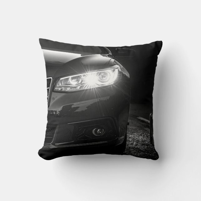 Car headlight throw pillow (Front)