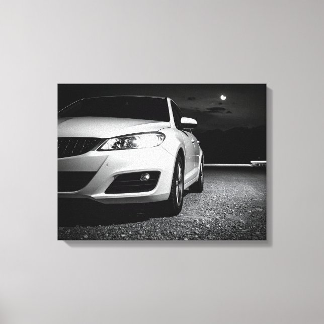 car headlights canvas print  (Front)