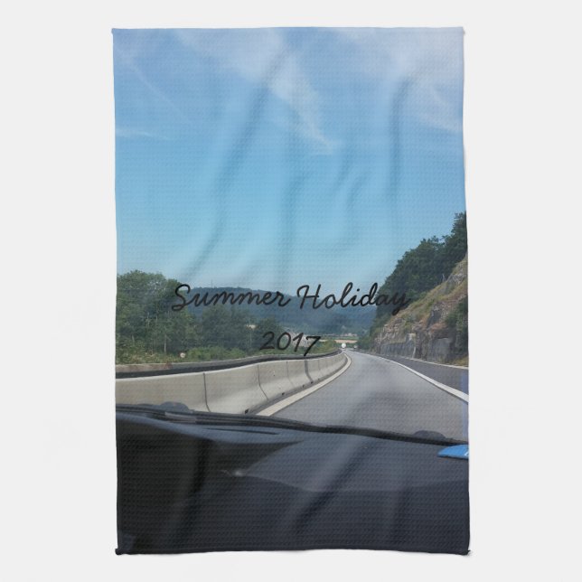 Car Holiday Mountains Europe Austria Photography Kitchen Towel (Vertical)