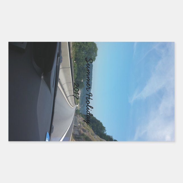 Car Holiday Mountains Europe Austria Photography Sticker (Front)