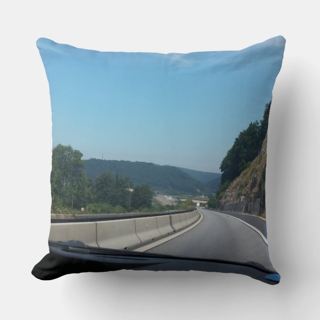 Car Holiday Mountains Europe Austria Photography Throw Pillow (Front)