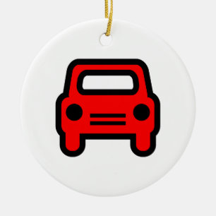Car Icon Ceramic Ornament