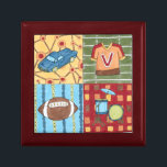 Car, Jersey, Football and Drum Kit Gift Box<br><div class="desc">What do a car,  football,  jersey and a drum kit all have in common? They each appear in this great print by Megan Meagher. This would be an amazing gift for a child or an adult who is still a kid at heart. Order a copy today!</div>