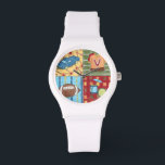 Car, Jersey, Football and Drum Kit Watch<br><div class="desc">What do a car,  football,  jersey and a drum kit all have in common? They each appear in this great print by Megan Meagher. This would be an amazing gift for a child or an adult who is still a kid at heart. Order a copy today!</div>