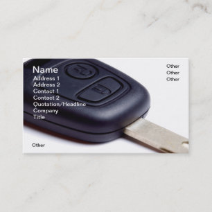 Car key business card