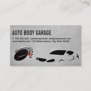 Car Logo   Auto Gauge Speedometer Business Card