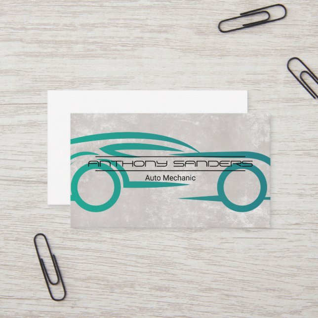 Car Logo Business Card (Front/Back In Situ)