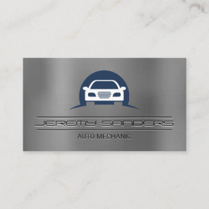 Car Logo Metallic Background Business Card