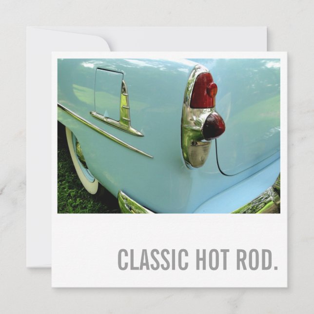 Car Lover 75th Birthday - Hot Rod Invitation (Front)