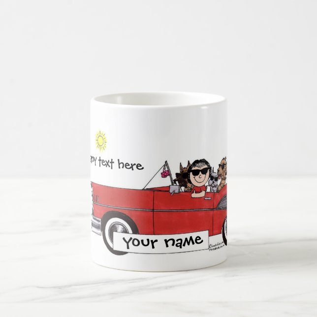 Car Lover Personalized Cartoon Coffee Mug (Center)