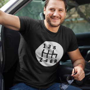 Car Lovers Manual Gear For Racing Driving T-Shirt