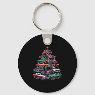 Car Madness Christmas Tree, Clic Muscle And Hotrod Keychain