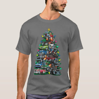 Car Madness Christmasree Classic Muscle Cars and H T-Shirt