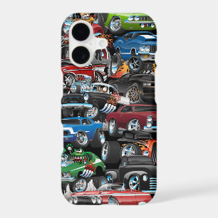 Car Madness! Muscle Cars and Hot Rods Cartoon