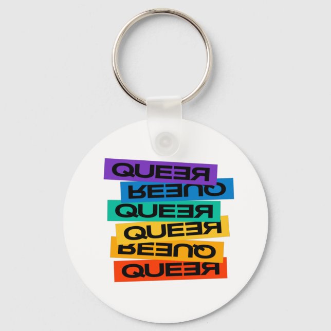 Car Magnet. LGBT+Pride. Queer.       Keychain (Front)