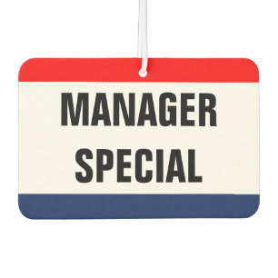 Car Manager Special Promo Signage Customizable Air Freshener