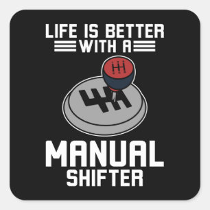 Car Manual Shifter Gear Shift Square Sticker