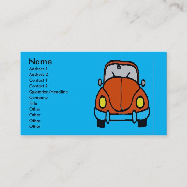 Car Mechanic , Add Text Business Card (Front)