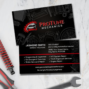 Car Mechanic - Auto Vehicle Repair  Business Card
