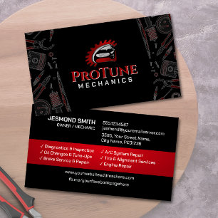 Car Mechanic - Auto Vehicle Repair  Business Card