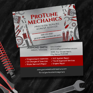 Car Mechanic - Auto Vehicle Repair  Business Card