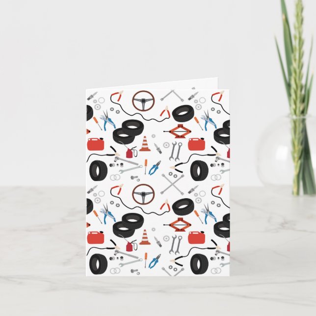 Car Mechanic Automotive Tools Card (Front)