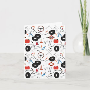Car Mechanic Automotive Tools Card