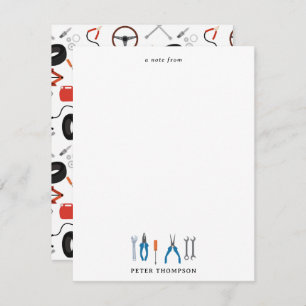 Car Mechanic Automotive Tools Card