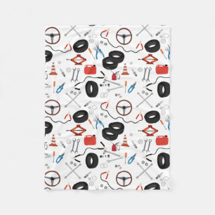 Car Mechanic Automotive Tools Fleece Blanket